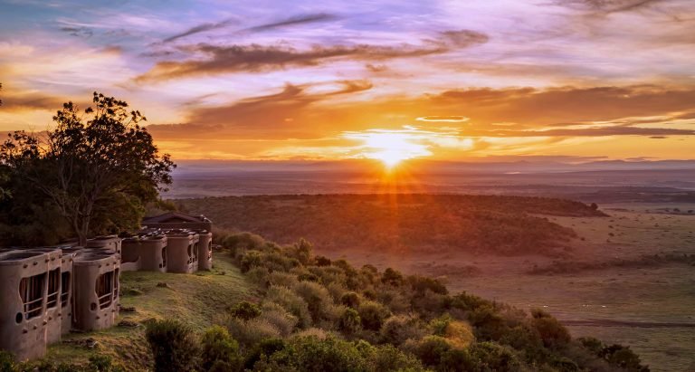 Beautiful sunset in Kenya
