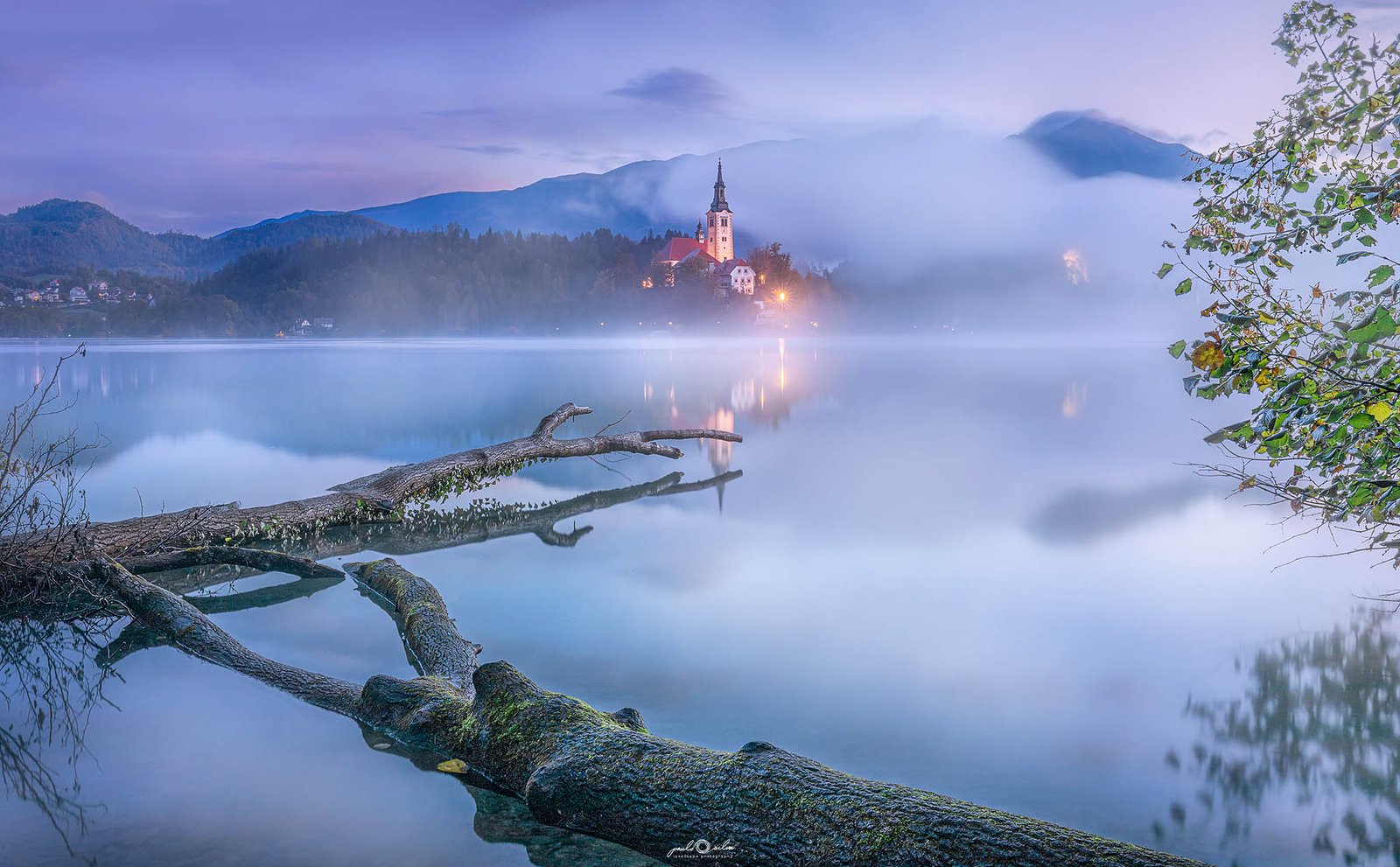 Lake Bled island church, Slovenia.