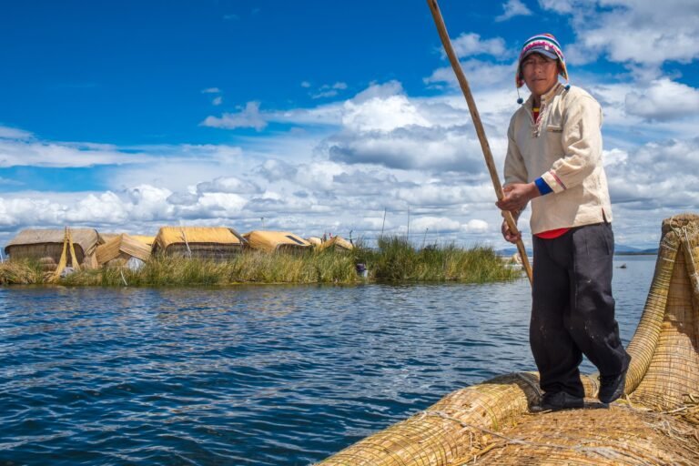 Man from Uros Island in Lake Titicaca