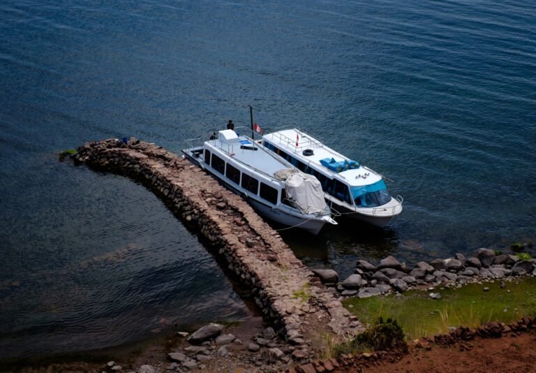 Tourist Boats in the Island of Taquile