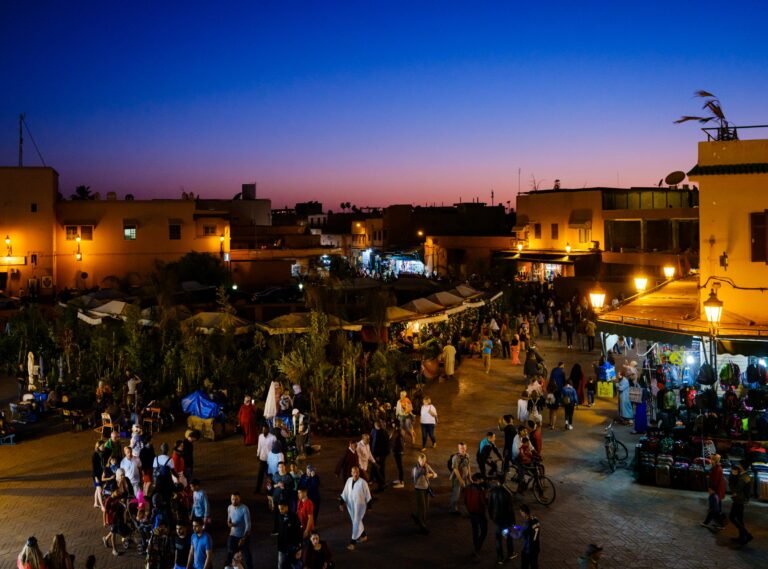 Square Jemaa el-Fnaa at Night