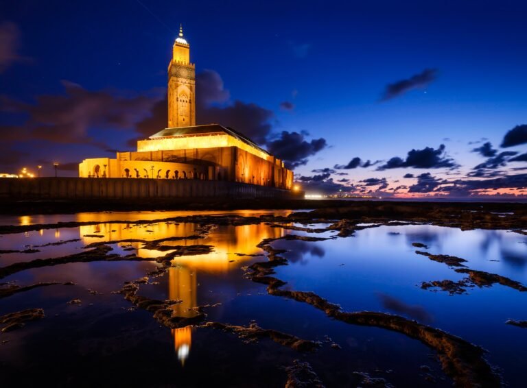 Mosque Hassan II at Night