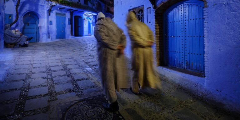 Street of Chefchaouen at Night
