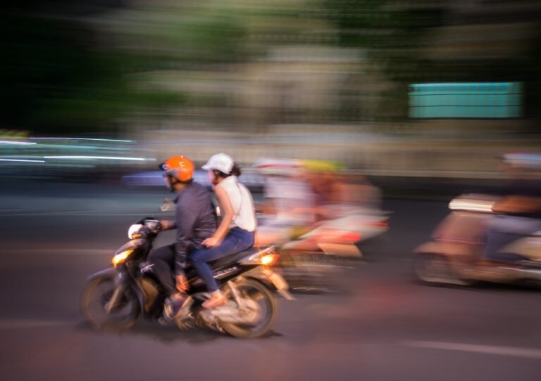 Motorbike in the Streets of Hanoi