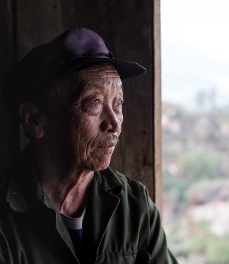 Portrait of an Elderly Man in Tha Pin Village