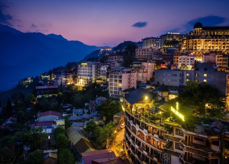 Twilight Over Sapa Town