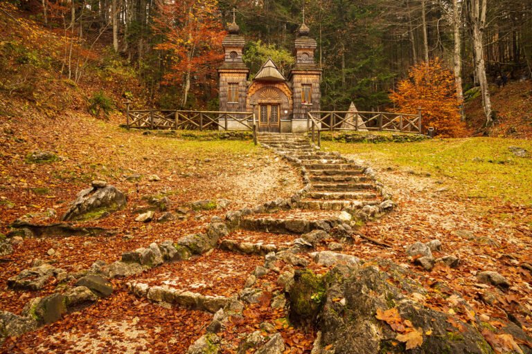 The Russian Chapel on Vršič Pass