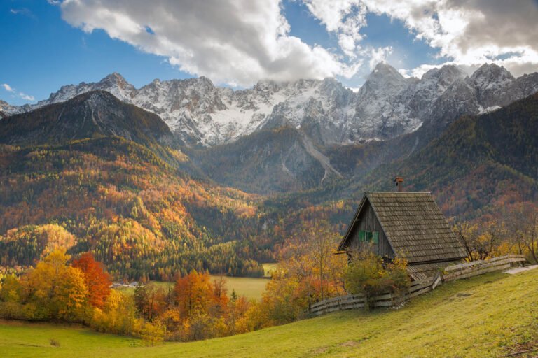 The fairytale cottage in autumn