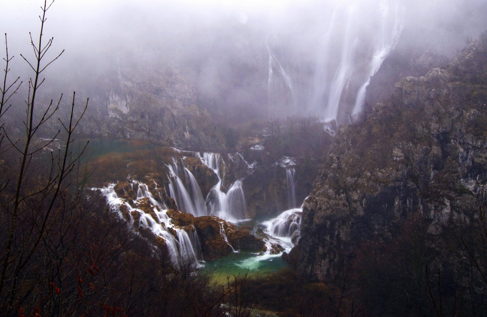Plitvice Lakes and Waterfalls in Autumn, Croatia.