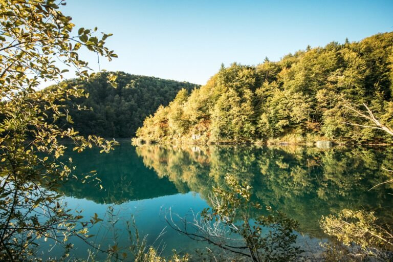 Plitvice Lakes and Waterfalls in Autumn, Croatia