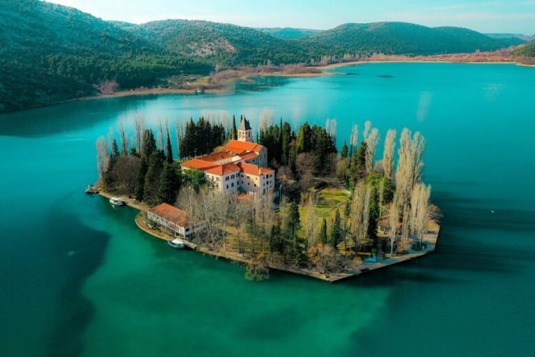 Visovac monastery island, Krka National Park, Croatia